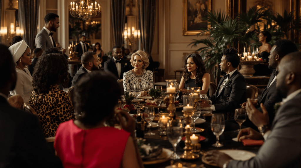 un groupe de personnes assises autour d'une table