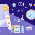 une illustration d'une personne tenant un papier sur lequel figure le mot cbd