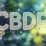 le mot cbd est entouré de plantes et de fleurs