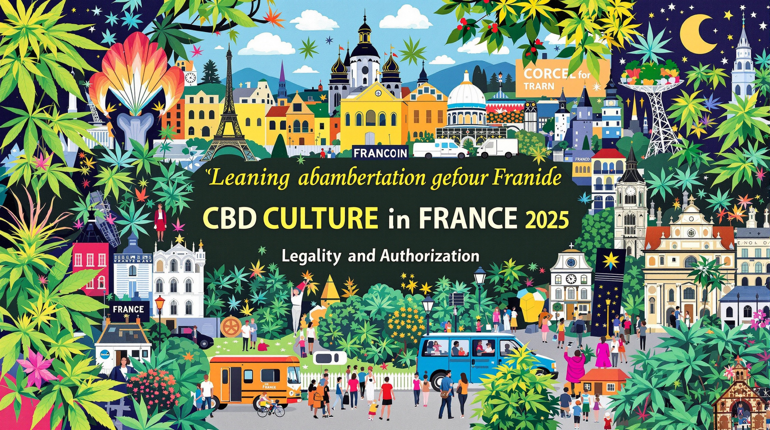 une photo d'une ville entourée d'arbres et de fleurs