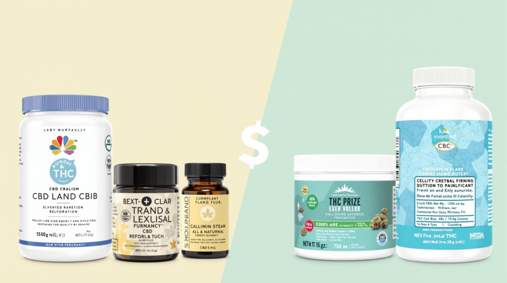 trois bouteilles de cbd et une bouteille de cbd