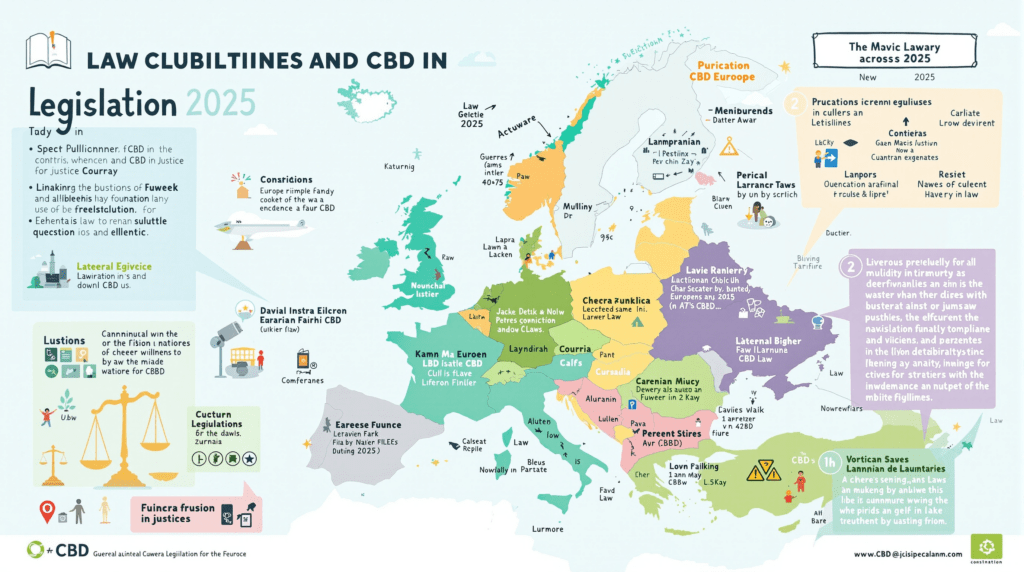 CBD Europe : Lois par pays – Guide législatif complet 2025