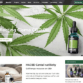 une page de site web pour une entreprise de cannabis