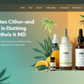 le site web pour le cbd est affiché sur une étagère