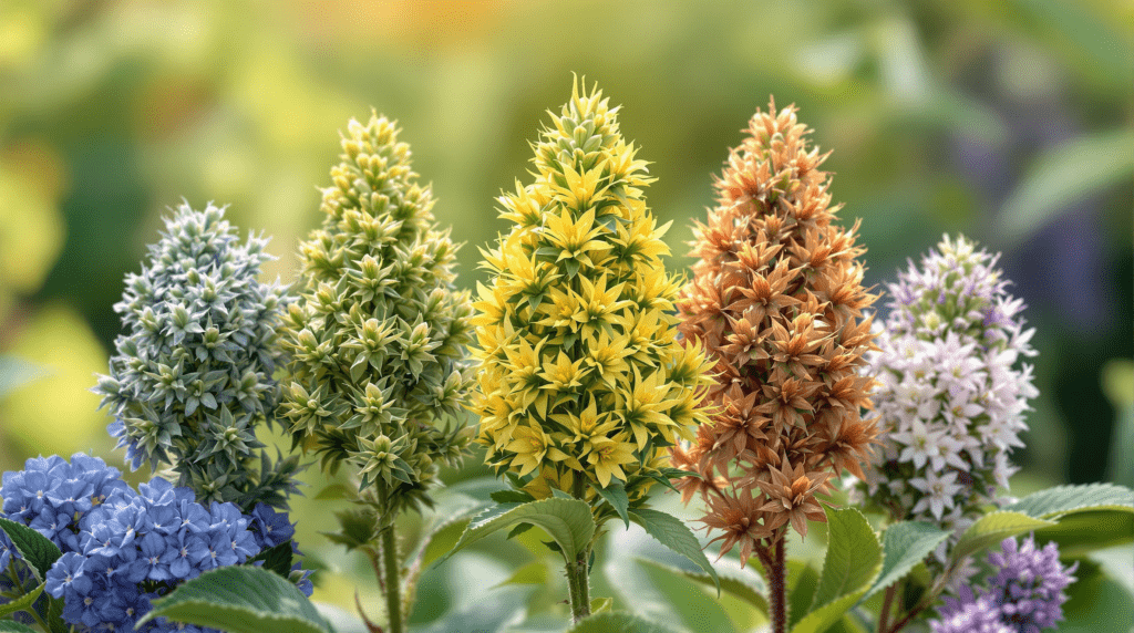un groupe de fleurs de couleurs différentes dans un jardin