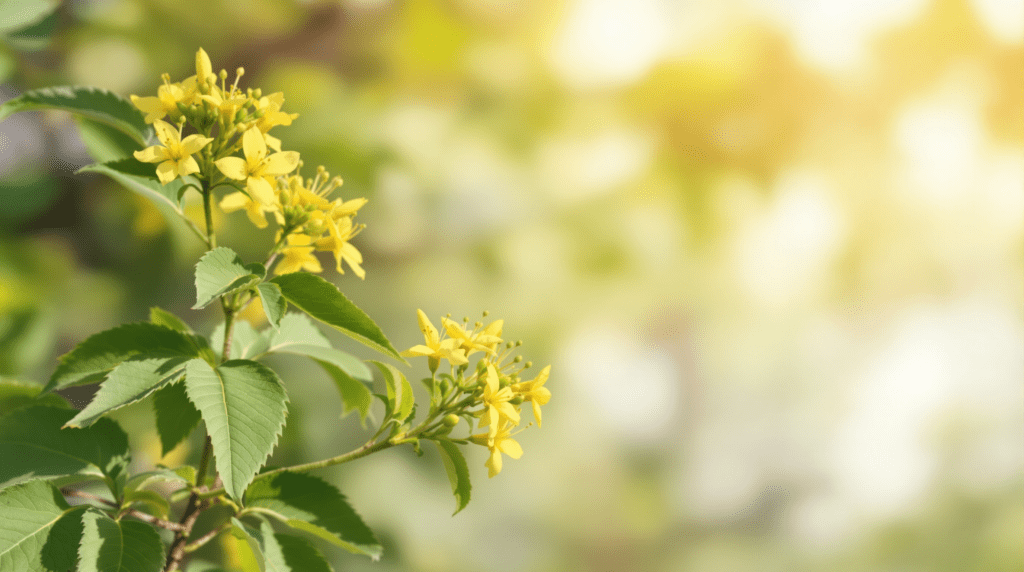 Gros plan sur un arbre aux fleurs jaunes