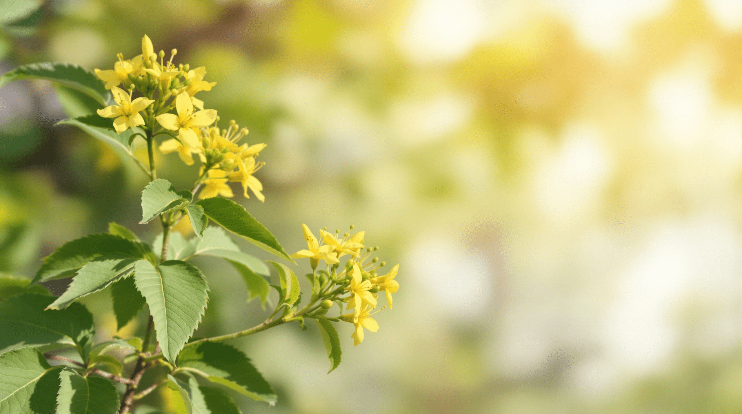 Gros plan sur un arbre aux fleurs jaunes