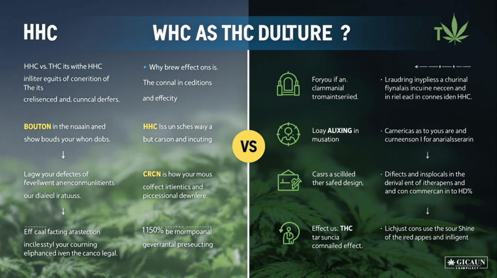 une comparaison des différences entre la marijuana et le hhc